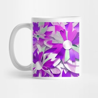 Magenta Floral Collage Mug